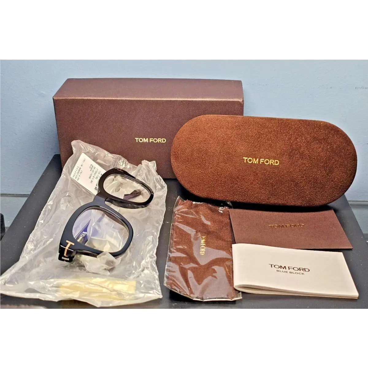 Tom Ford 5542-B Blue Light Block Eyeglasses TF 5542-B 50-22mm