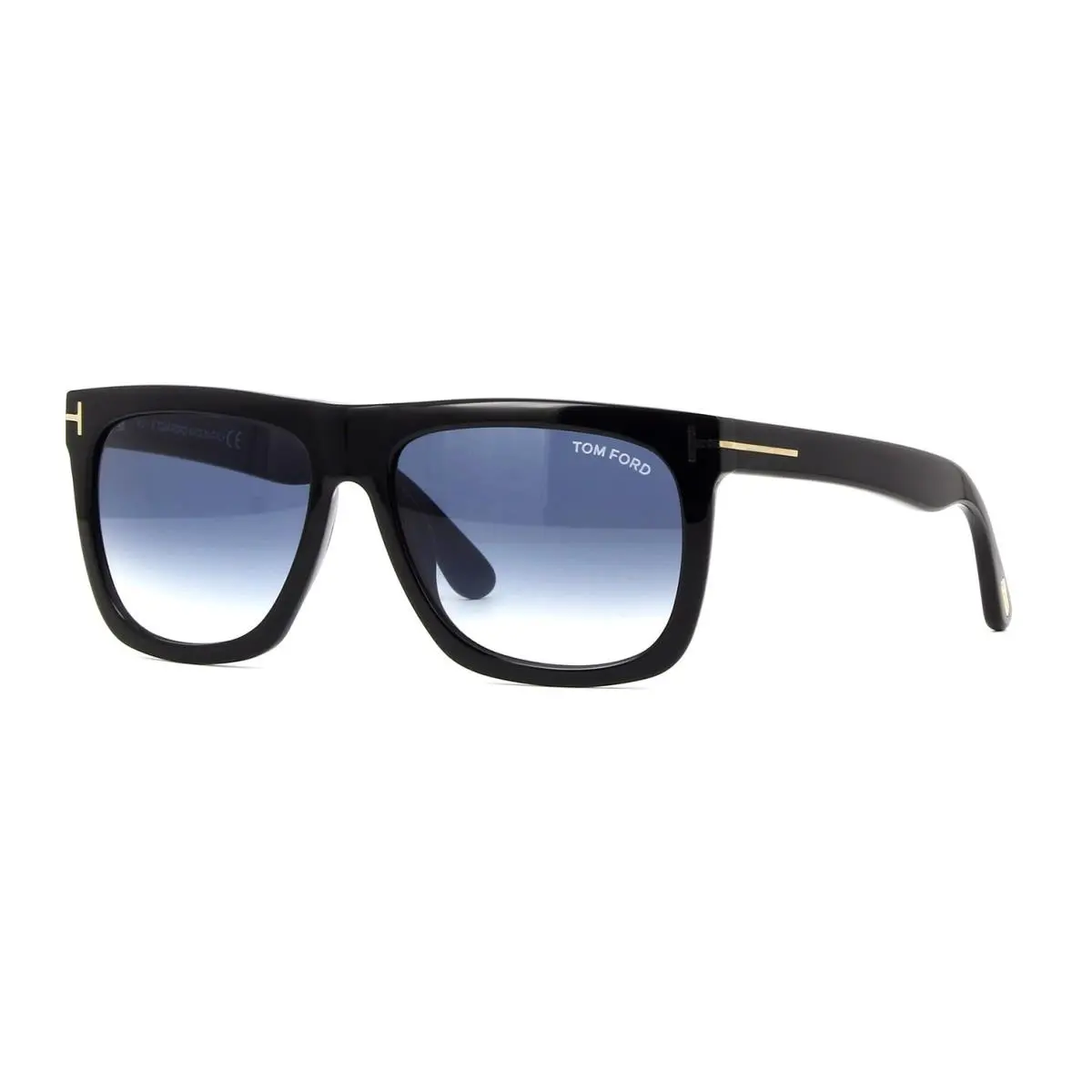 Tom Ford Morgan FT 0513 Black/blue Shaded 01W Sunglasses - Frame: Black, Lens: Blue