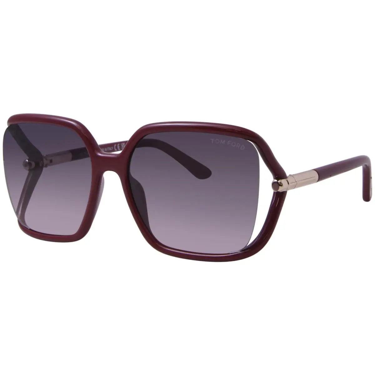 Tom Ford FT1089 75B Sunglasses Women`s Shiny Fuxia/smoke Gradient 60mm