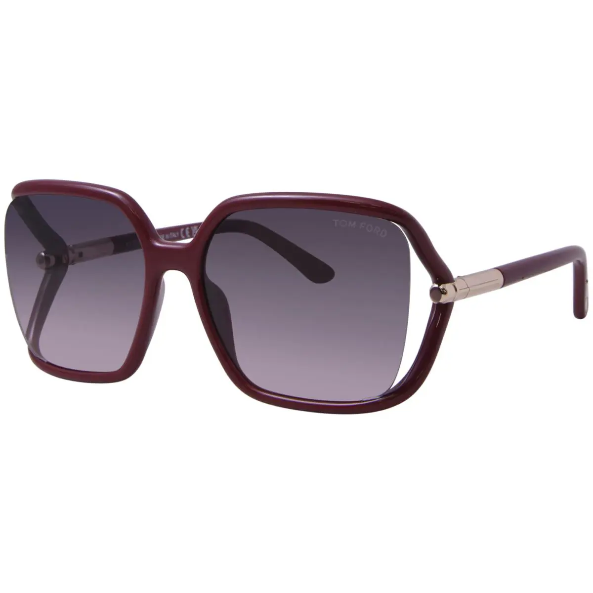 Tom Ford FT1089 75B Shiny Fuxia/smoke Gradient 60-17-120 Sunglasses