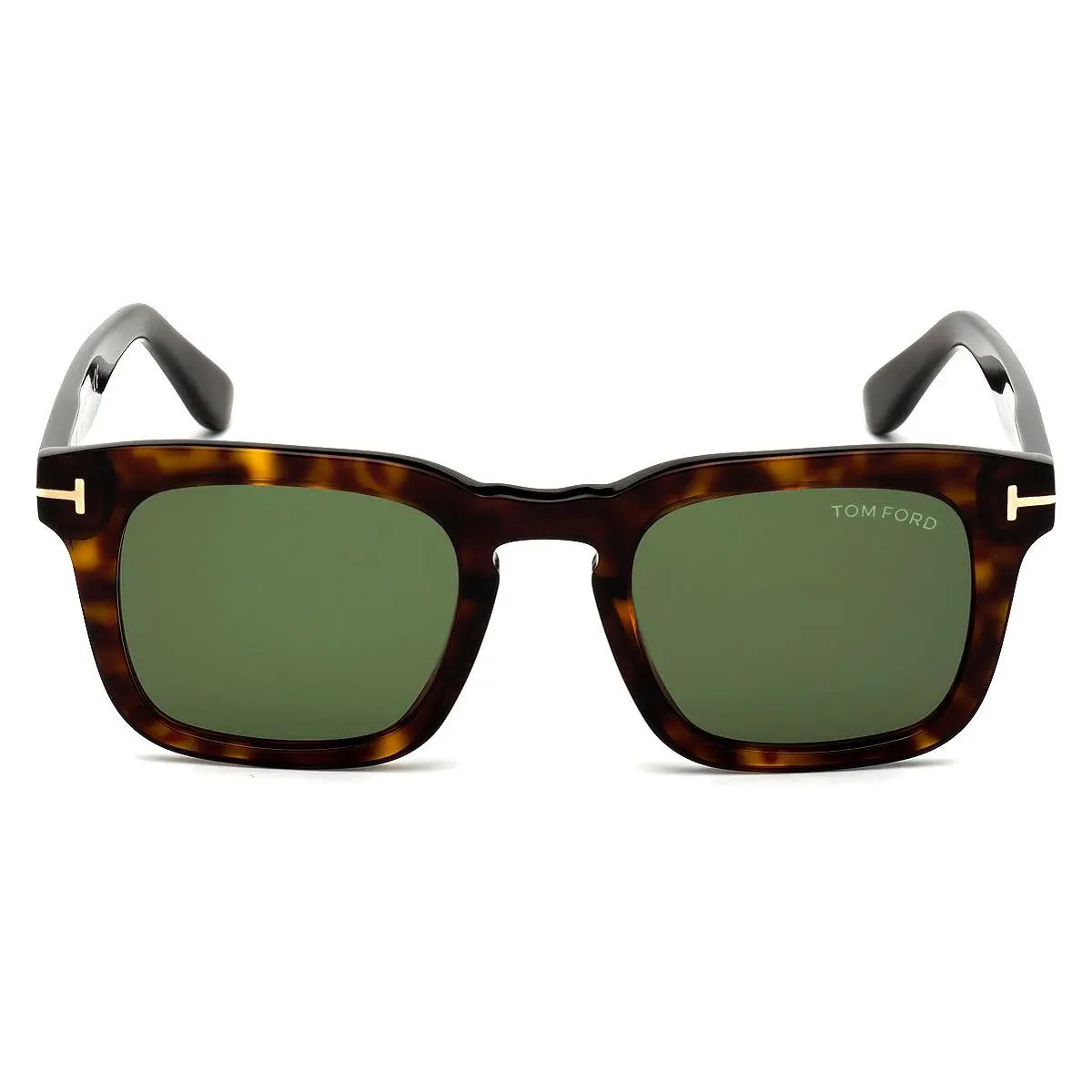 Tom Ford Dax Brown Square Men`s Sunglasses FT0751/S 55E - Frame: Amber Havana, Lens: Brown