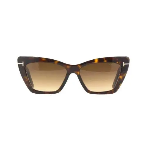 Tom Ford Wyatt Dark Havana/brown Shaded Sunglasses FT0871 52F - Frame: Shiny Dark Havana, Lens: Brown