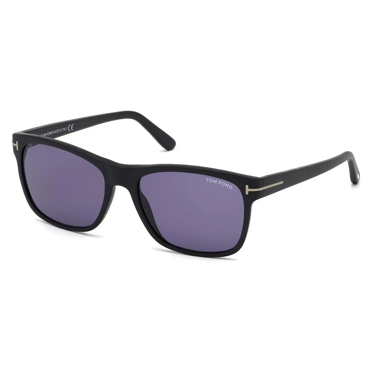 Tom Ford Men Geometric Sunglasses FT0698 02V Matte Black /blue Lens 59mm