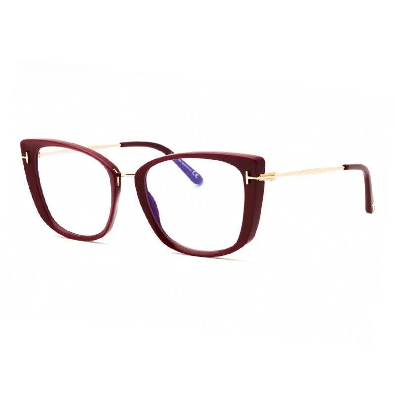 Tom Ford FT5816-B 074 Shiny Fuchsia/rose Gold/clear Blue Light Block Lens