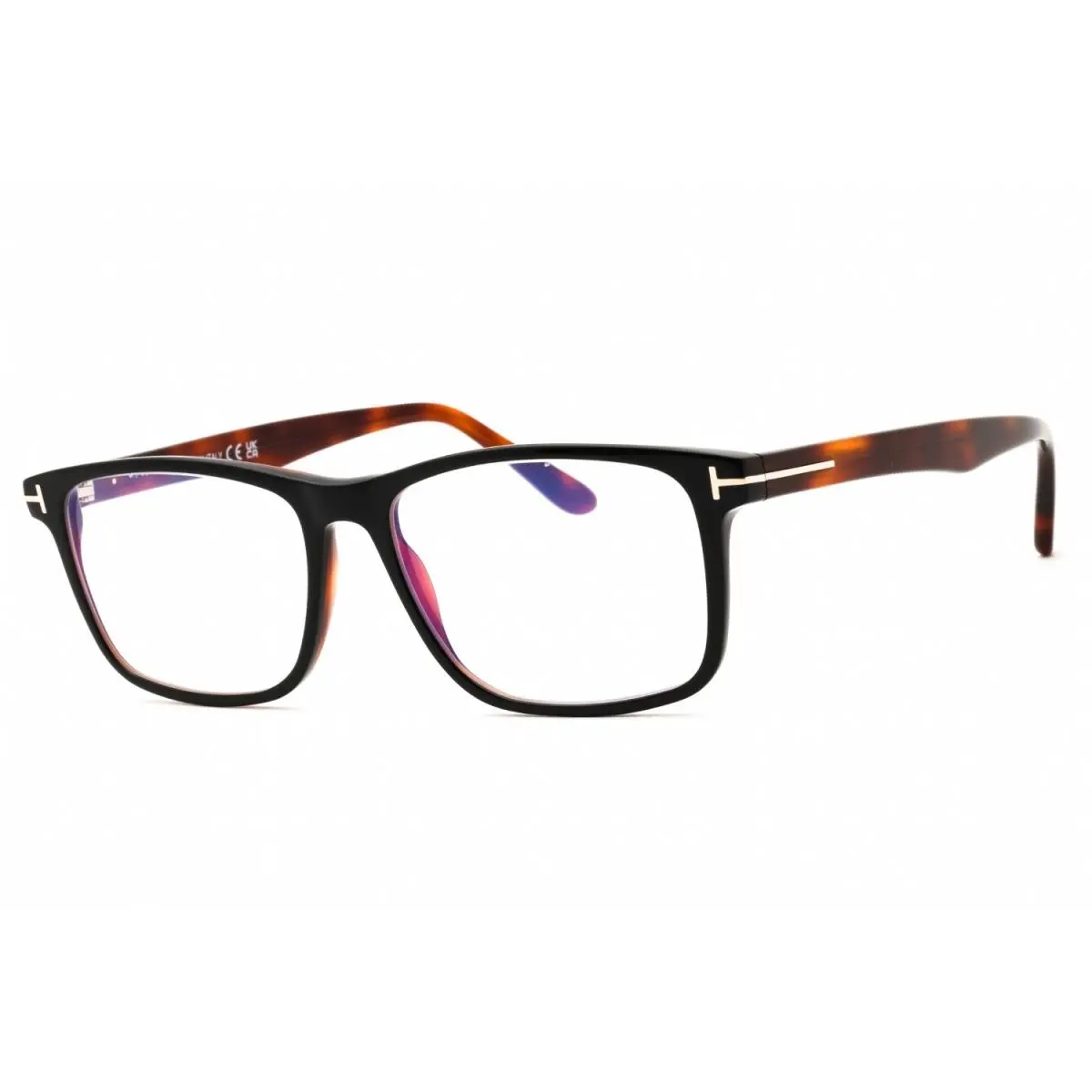 Tom Ford TF5752-B 005 Square Shiny Black 55 mm Unisex Eyeglasses Frame