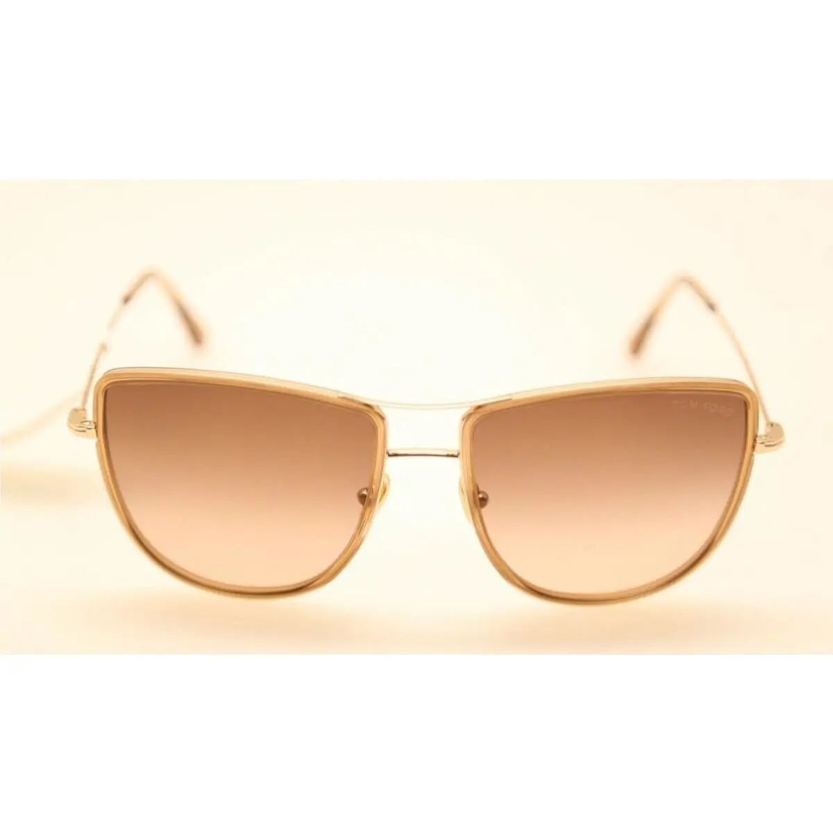 Tom Ford Tina FT0759 TF759 28F Shiny Rose Gold/brown Gradient Sunglasses 768