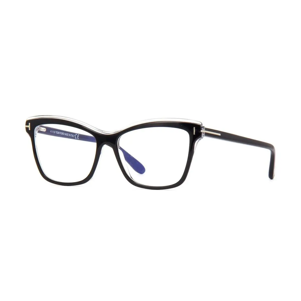 Tom Ford FT 5619-B Shiny Black and Crystal 001 Eyeglasses