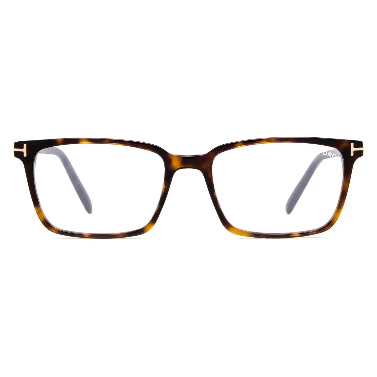 Tom Ford FT5802-B Eyeglasses Shiny Classic Dark Havana/t Logo 55mm