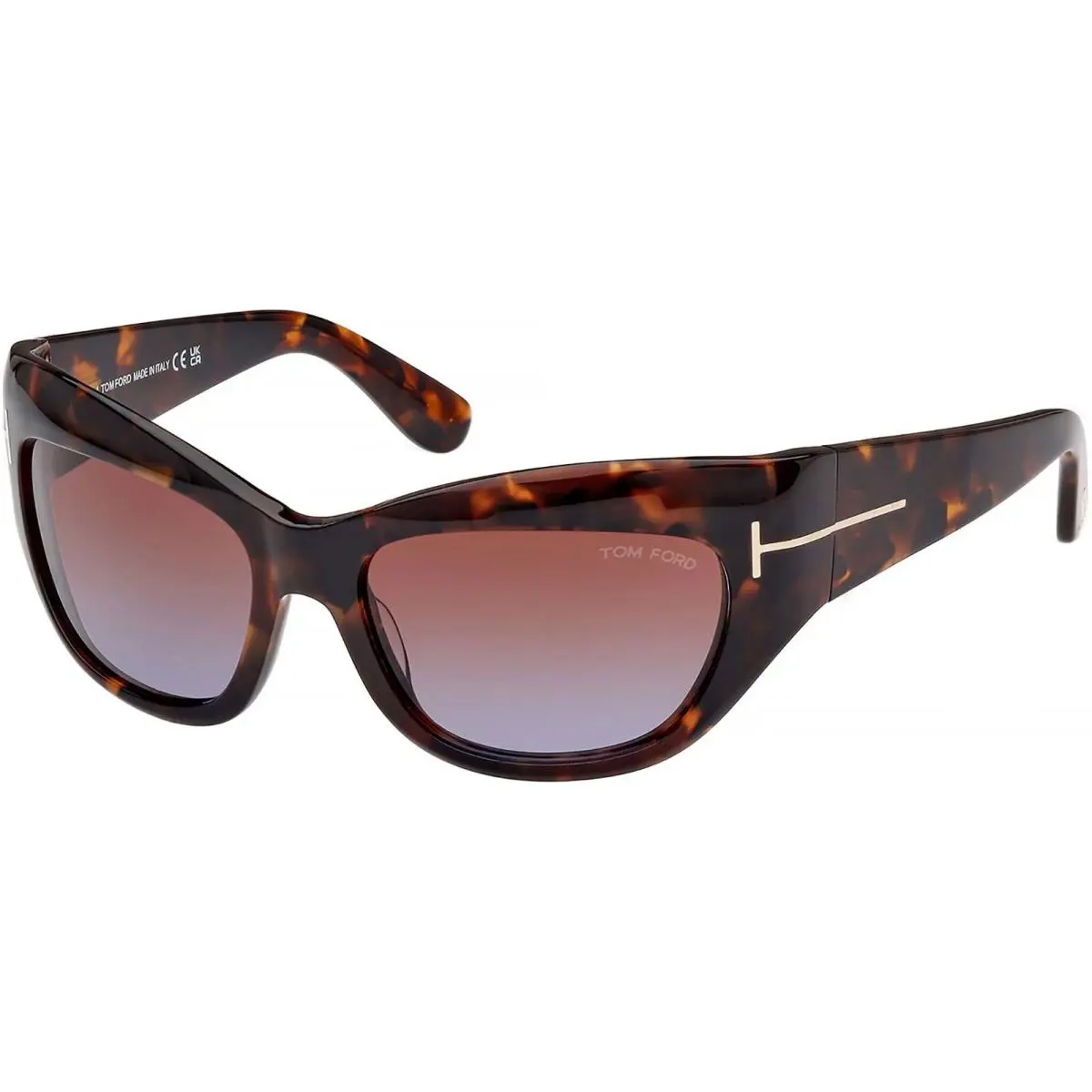Tom Ford Brianna Sunglasses Havana Brown Gradient Brown FT1065 52F 55-17-125 - Frame: Brown, Lens: Brown