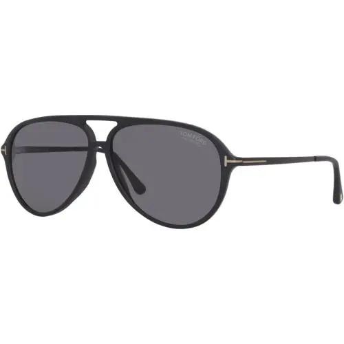 Samson FT0909 02D Matte Black Polarized Smoke 62 mm Men`s Sunglasses by Tom Ford