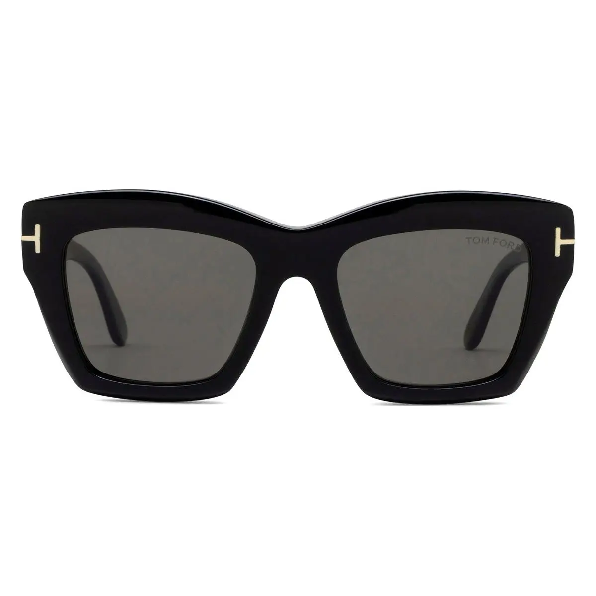 Tom Ford FT1191 Luna Sunglasses Female Shiny Black 52mm - Frame: Shiny Black, Lens: Smoke Polarized