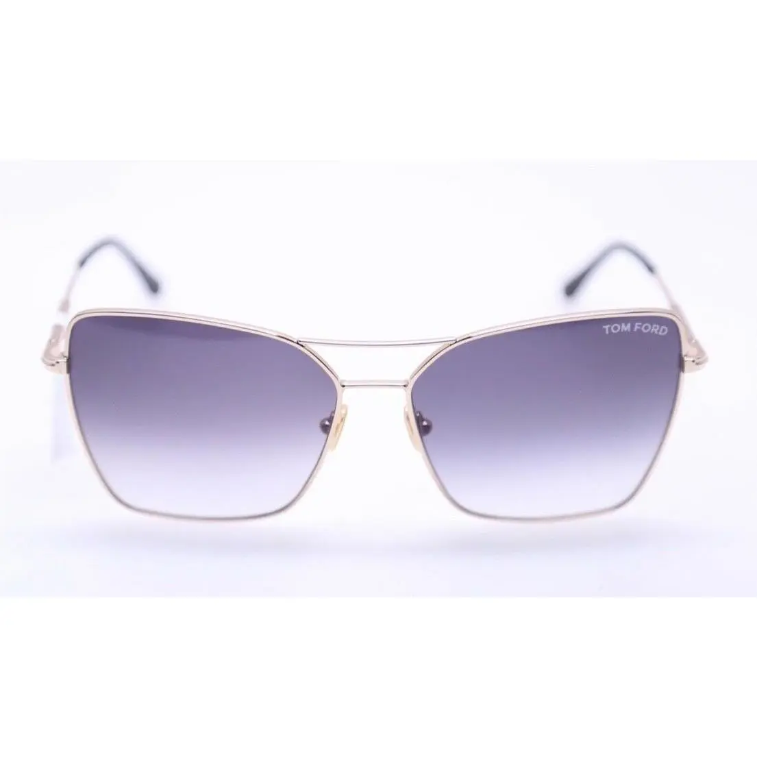 Tom Ford Women Sye FT0738 28B Gold Butterfly Gray Gradient Lens Sunglasses 125