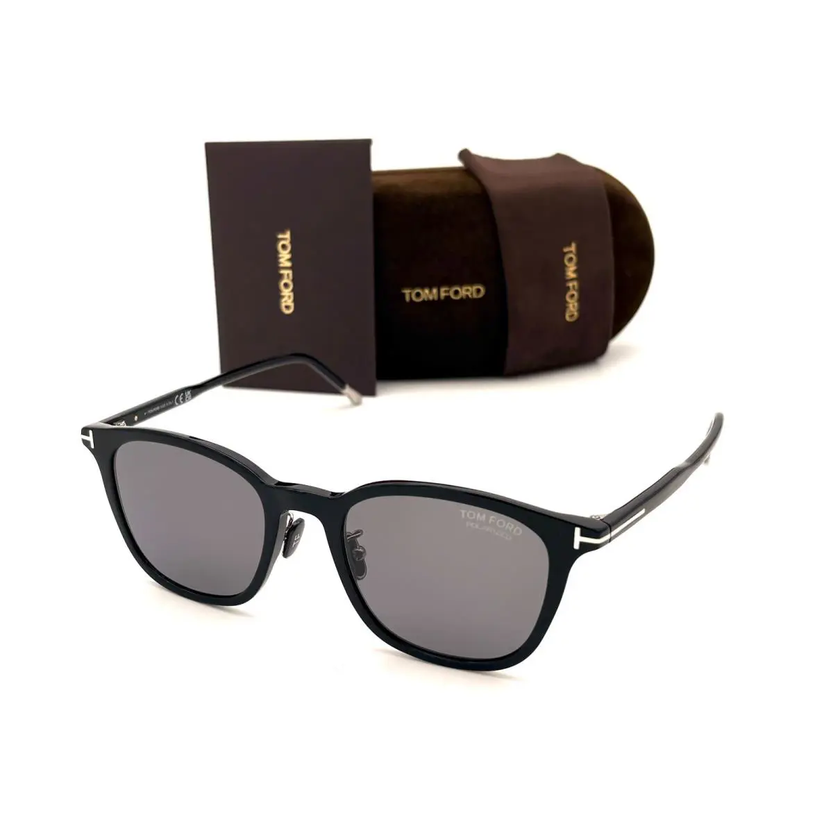 Tom Ford FT0595 01D Black / Smoke Polarized 52mm Sunglasses