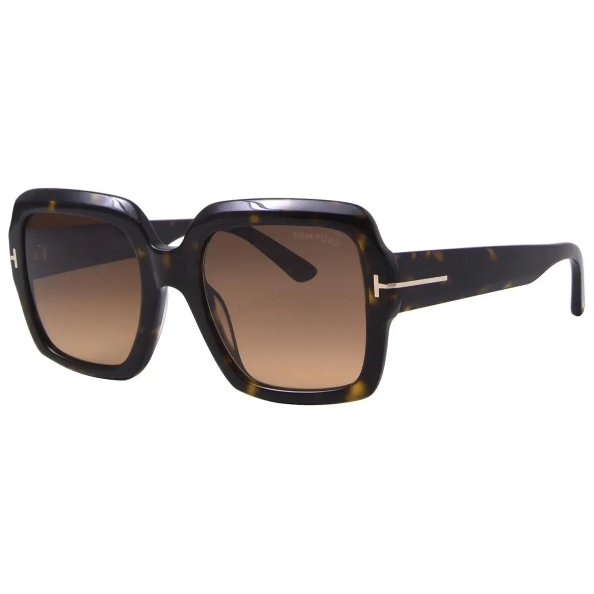 Tom Ford FT1082 52F Sunglasses Women`s Dark Havana/brown Gradient Full Rim 54mm