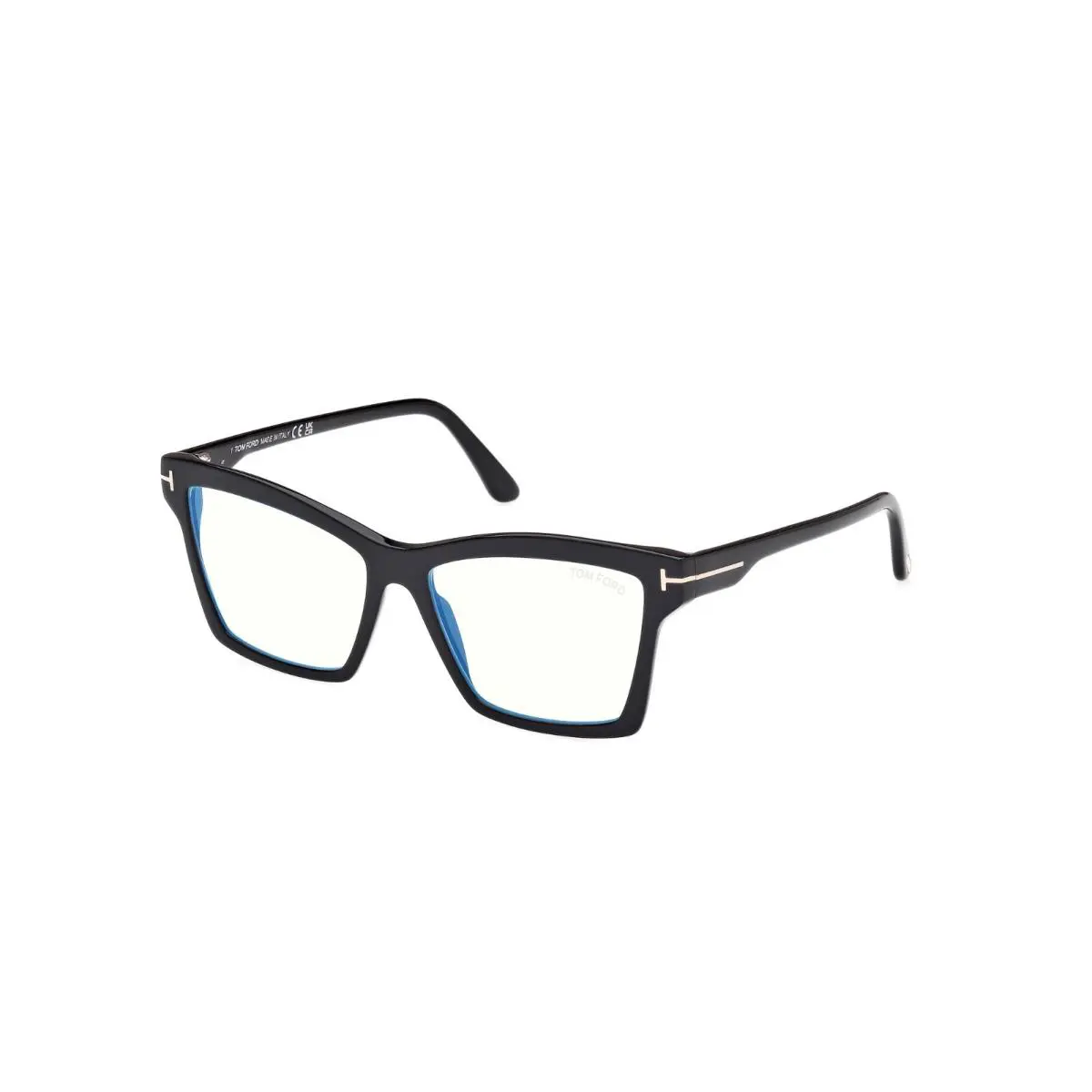 Tom Ford FT 5964 BV 001 Black Blue Light Block Eyeglasses 54mm