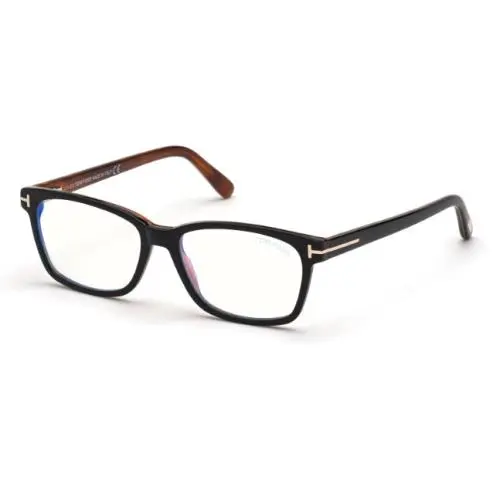 Tom Ford FT5713 005 Black/monocolor/clear Rectangular 53mm Women`s Eyeglasses