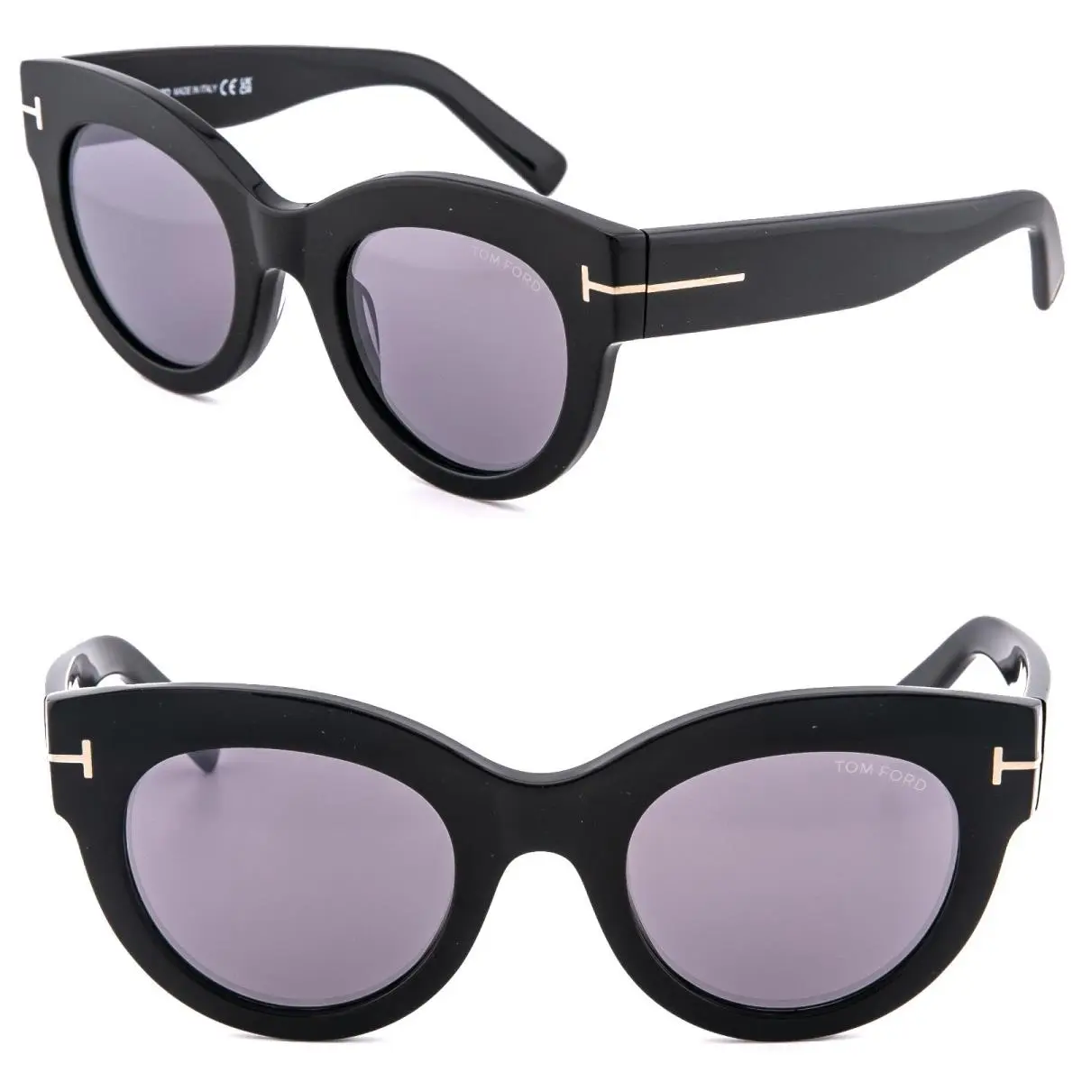 Tom Ford Lucilla TF1063 01C Black Bold Infinity Mirror Sunglasses 1063 FT1063 - Frame: Black, Lens: Gray