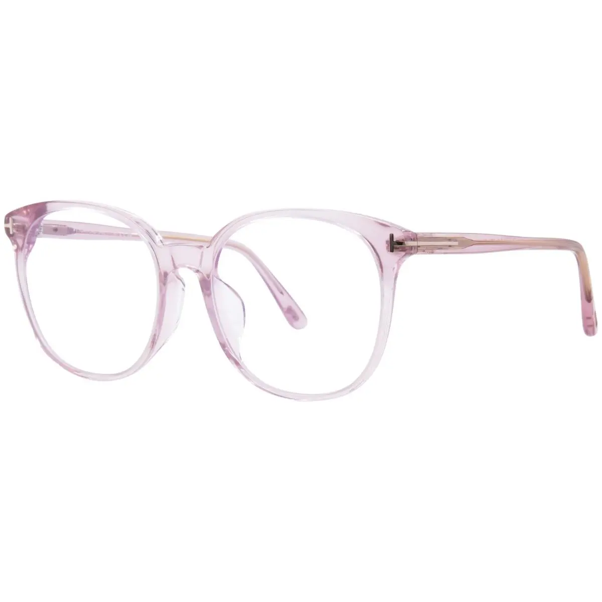 Tom Ford FT5671-F-B 072 Eyeglasses Women`s Shiny Pink Full Rim Round Shape 55mm