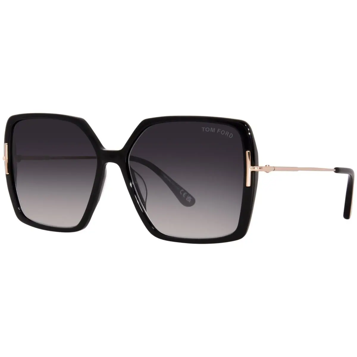 Tom Ford Joanna TF1039 25F Sunglasses Women`s Shiny Ivory/amber Gradient 59mm - Frame: Ivory, Lens: Brown