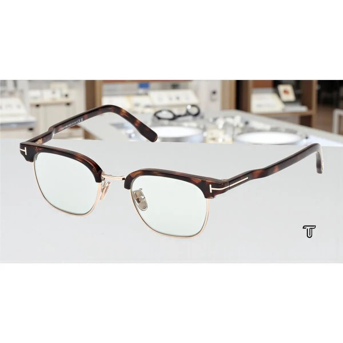 Tom Ford FT1119 D 52N Injected Dark Havana Green 47 mm Men`s Sunglasses