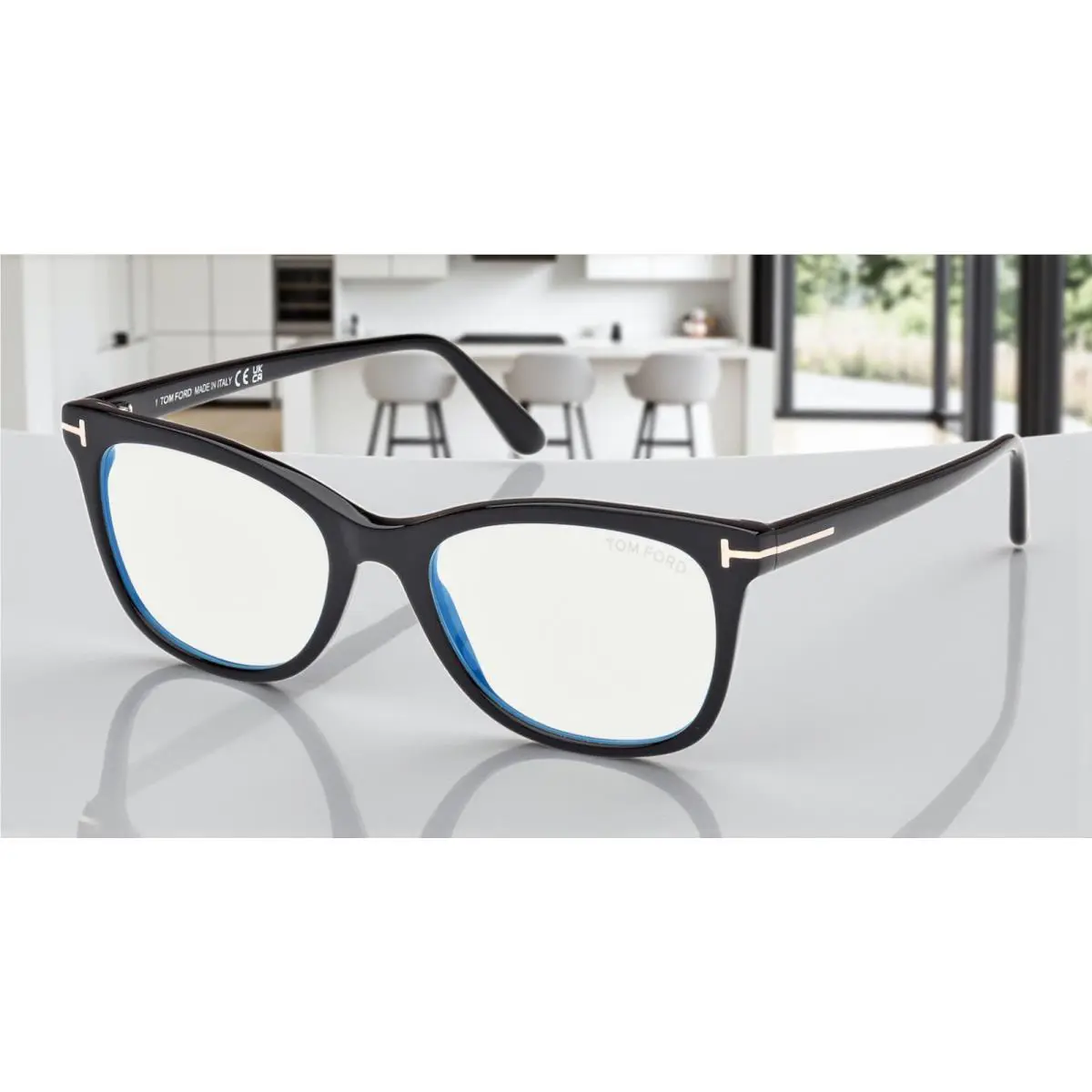 Tom Ford FT5986 B 001 BB Shiny Black 52 mm Women`s Eyeglasses