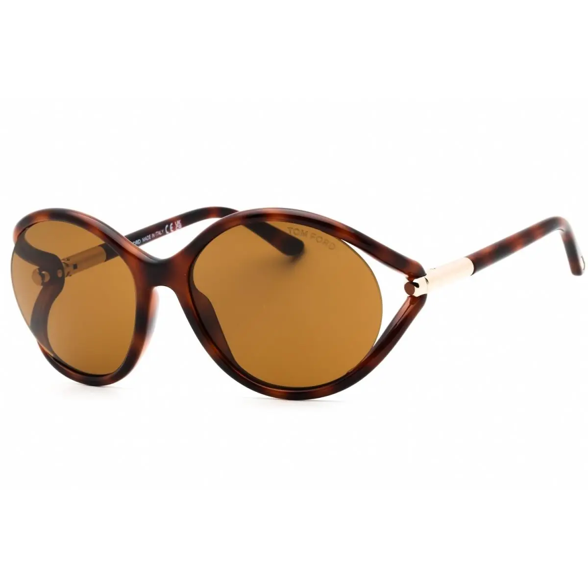 Tom Ford FT1090 53E Sunglasses Blonde Havana Frame Brown Lenses 59mm