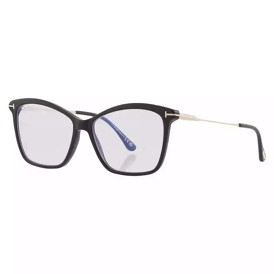 Tom Ford FT 5687 F-b 001 Shiny Black Eyeglasses Optical Frame 56mm
