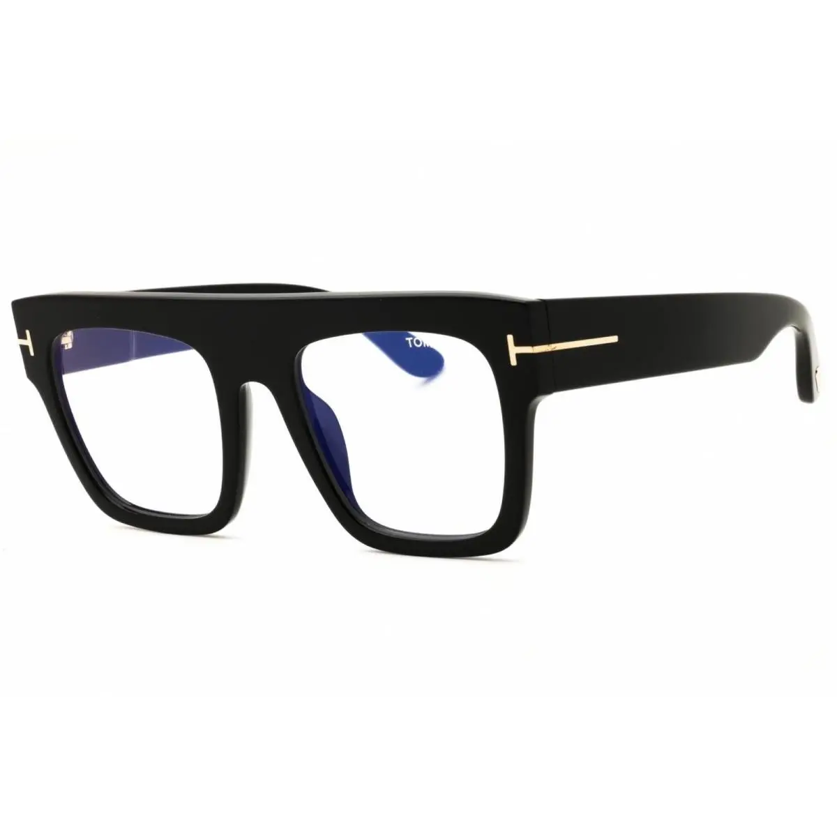 Tom Ford Women`s Designer Sunglasses Rectangular Shiny Black Full Rim FT0847 001