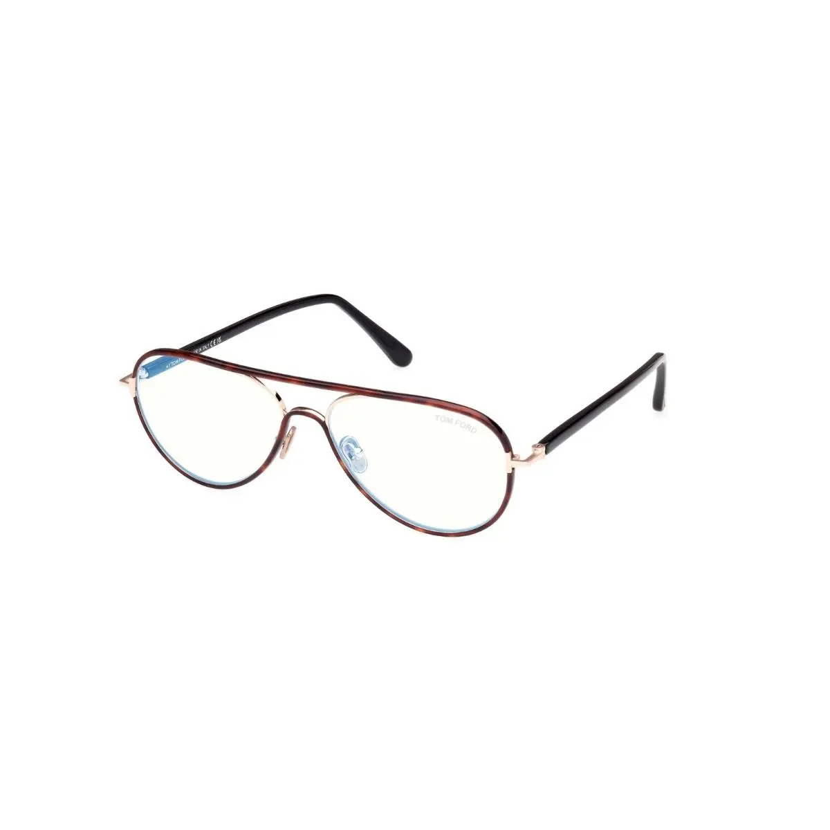 Tom Ford FT5897-B 053 Blonde Havana/clear Blue Light Block 57MM