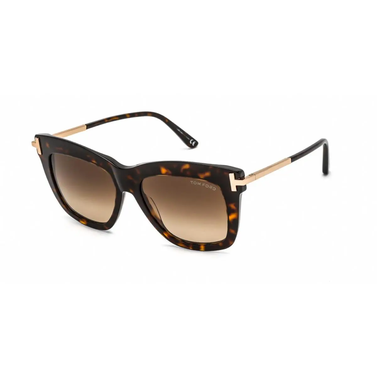 Tom Ford Dasha FT0822 52F Sunglasses Havana Frame Gradient Brown Lenses 52mm - Frame: Havana, Lens: Brown