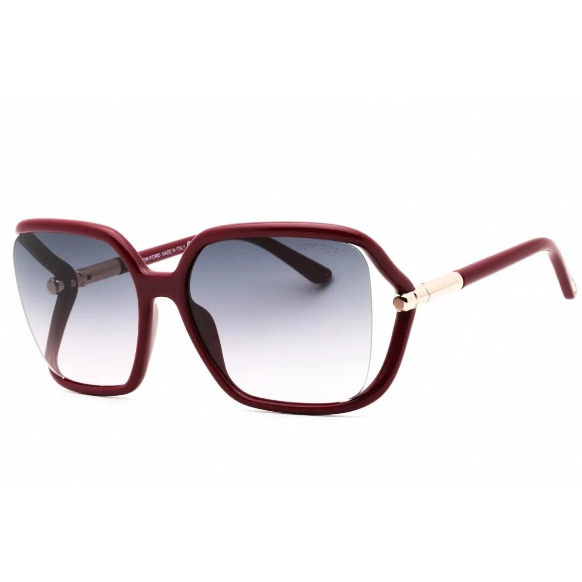 Tom Ford FT1089 75B Shiny Fuxia/smoke Gradient 60-17-120 Sunglasses