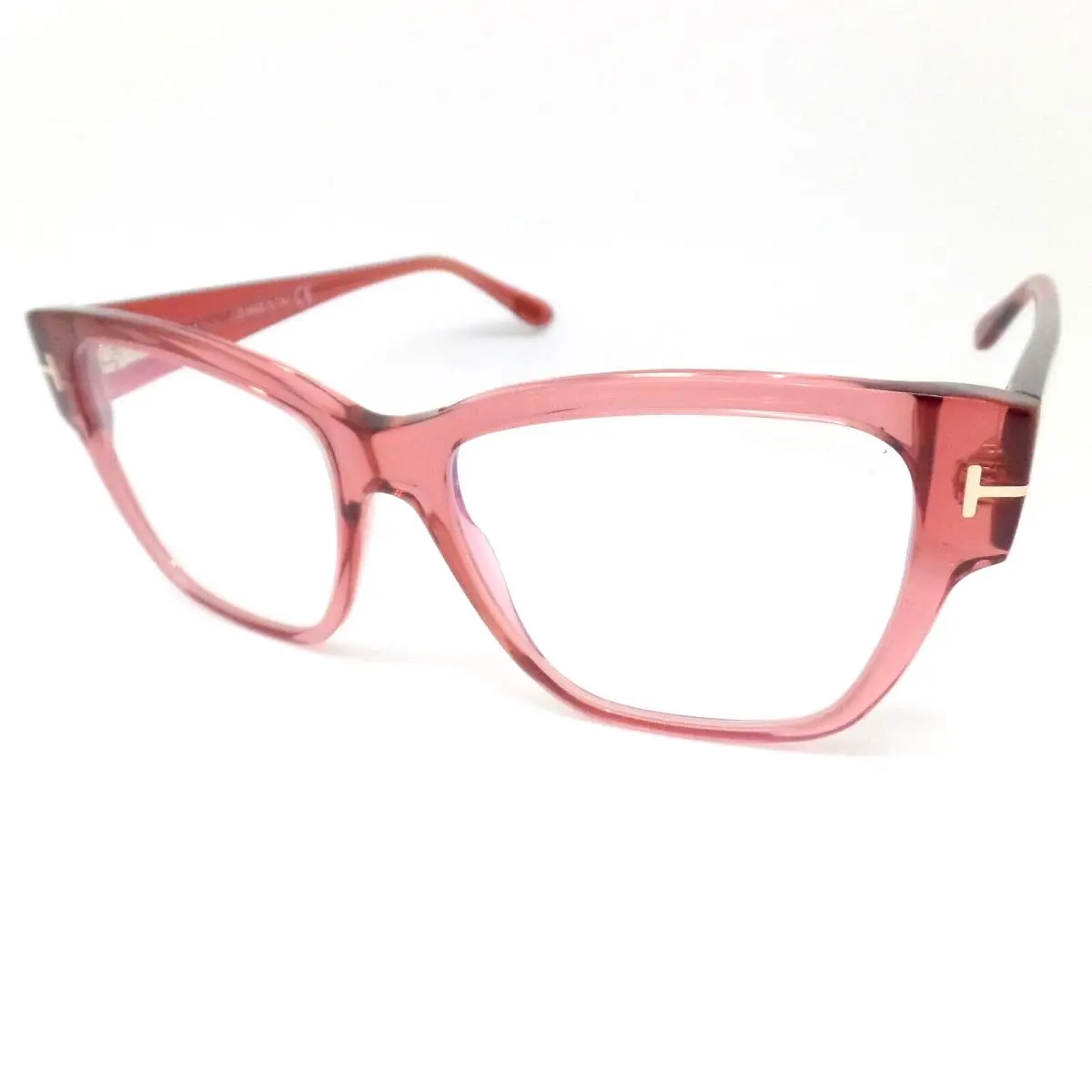Tom Ford TF 5745 072 54mm Transparent Rose Blue Block Frames