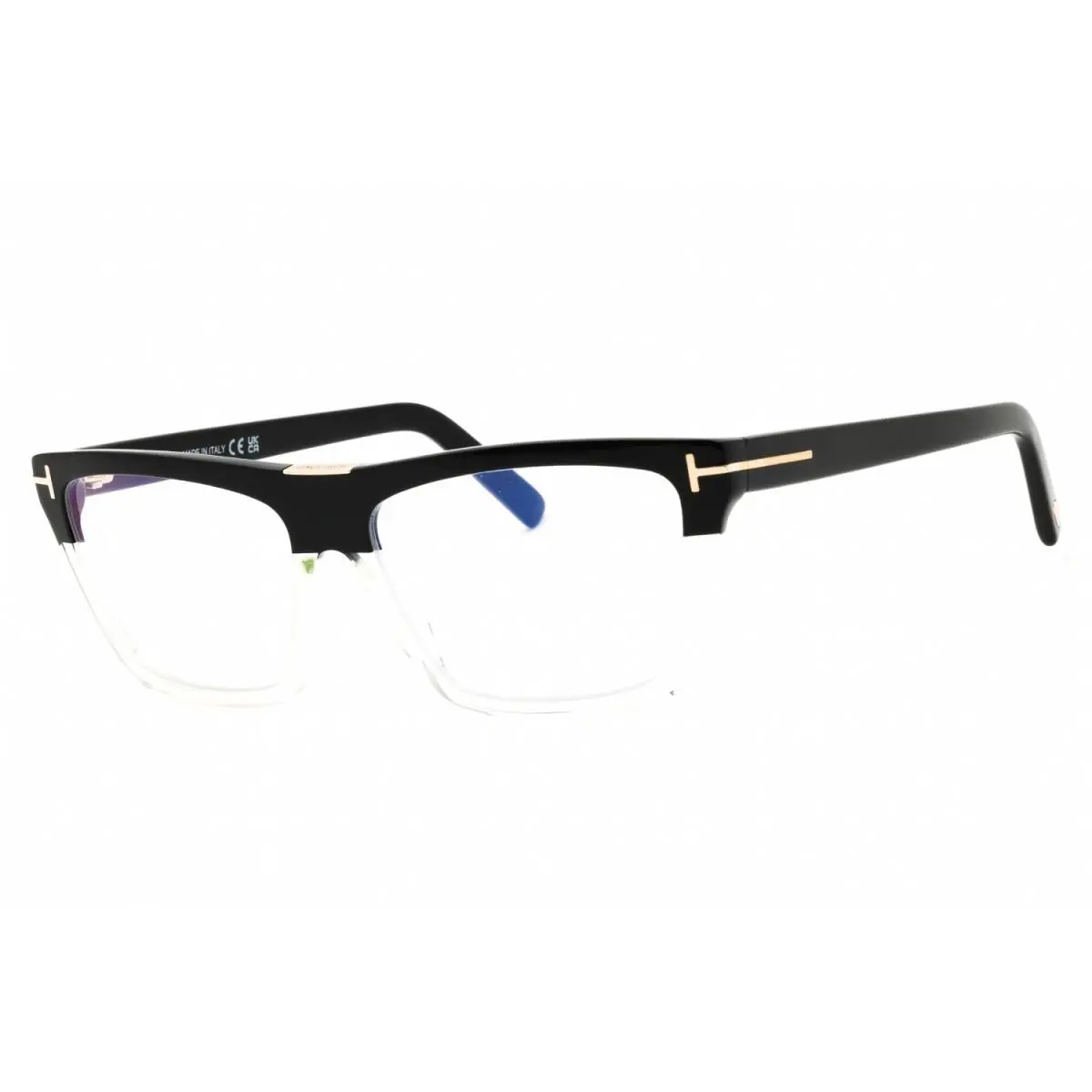 TF5912-B 005 Square Shiny Black 57 mm Women`s Eyeglasses Frame by Tom Ford