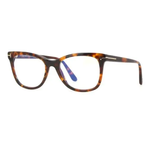 Tom Ford FT5986-B 052 Dark Havana/dark Havana Square Women`s Eyeglasses