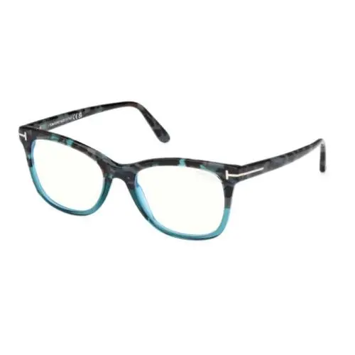 Tom Ford FT5986-B 055 Havana/gradient Square Women`s Eyeglasses