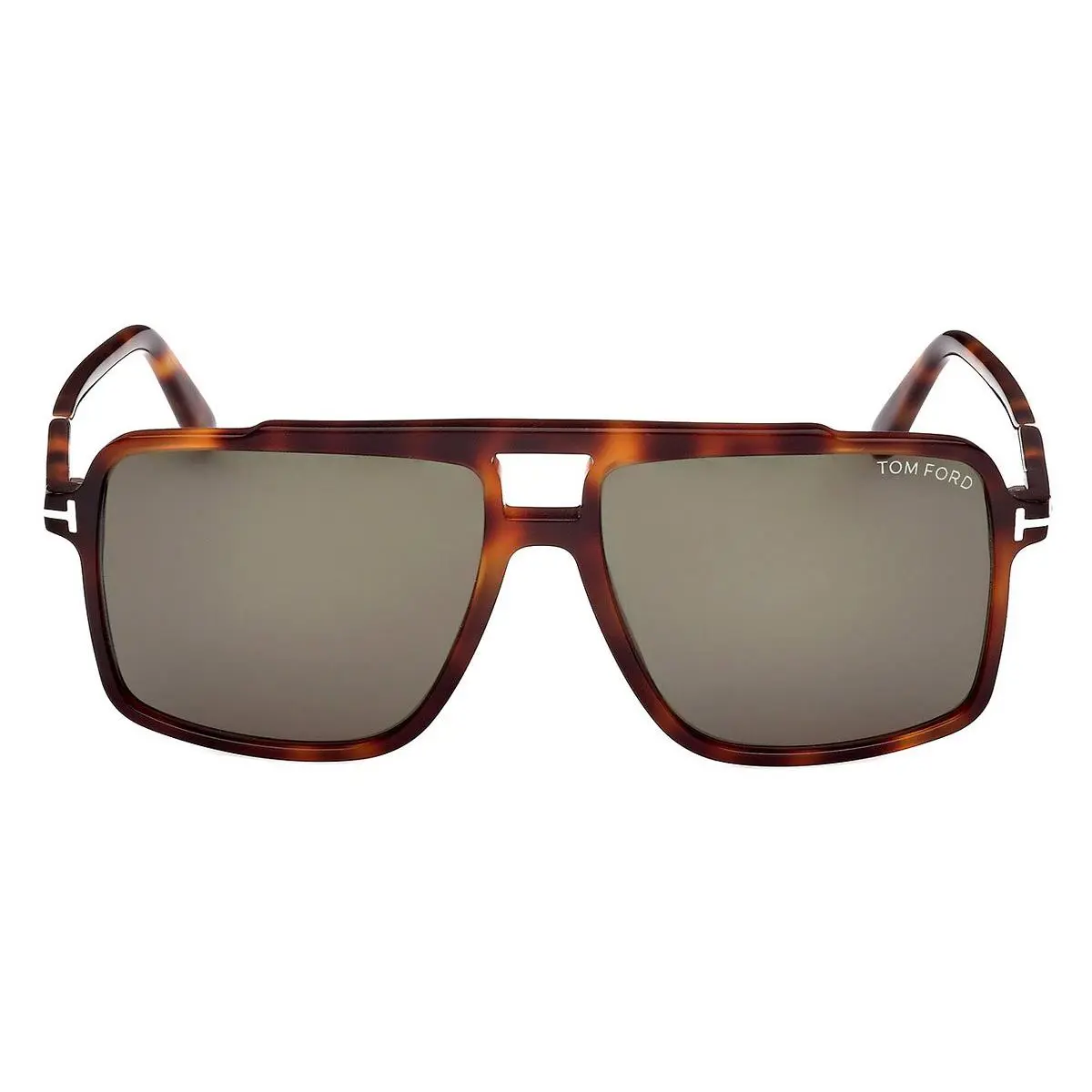 Tom Ford Kemp FT1177 Sunglasses Male Blonde Havana 59mm - Frame: Blonde Havana, Lens: Green