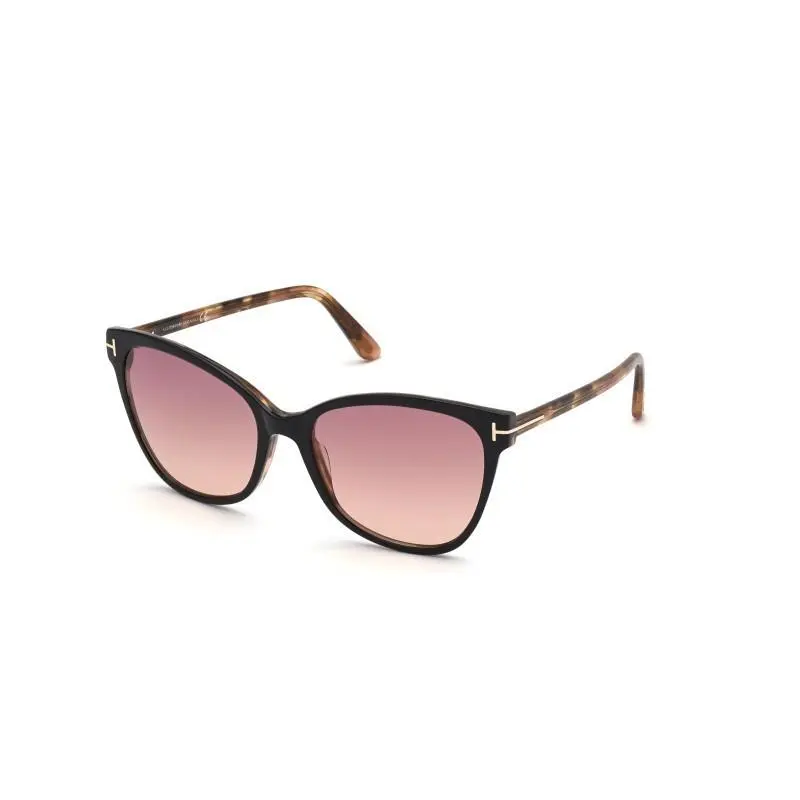 Tom Ford FT0844 05T Sunglasses Black Frame Gradient Bordeaux Lenses 58mm /