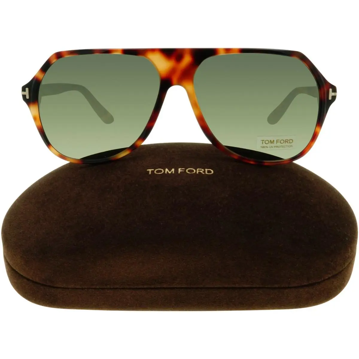 Tom Ford Navigator Sunglasses FT0934 53N Hayes Blonde Havana Green Lens Men`s
