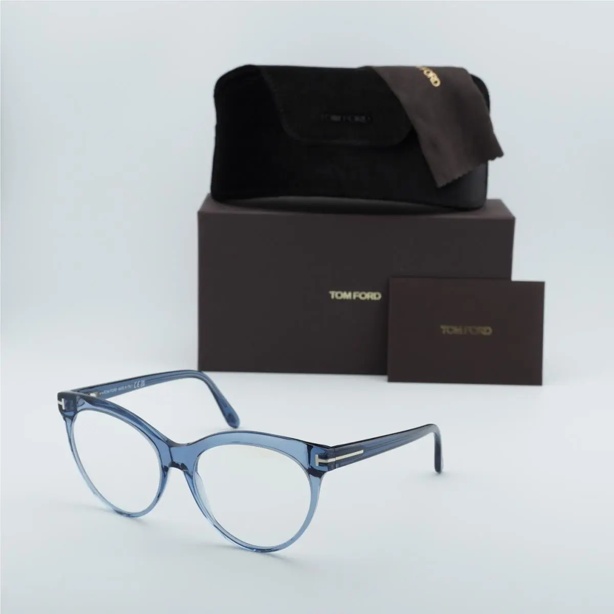 Tom Ford FT5827-B 090 Transparent Blue/blue Light Block 55MM