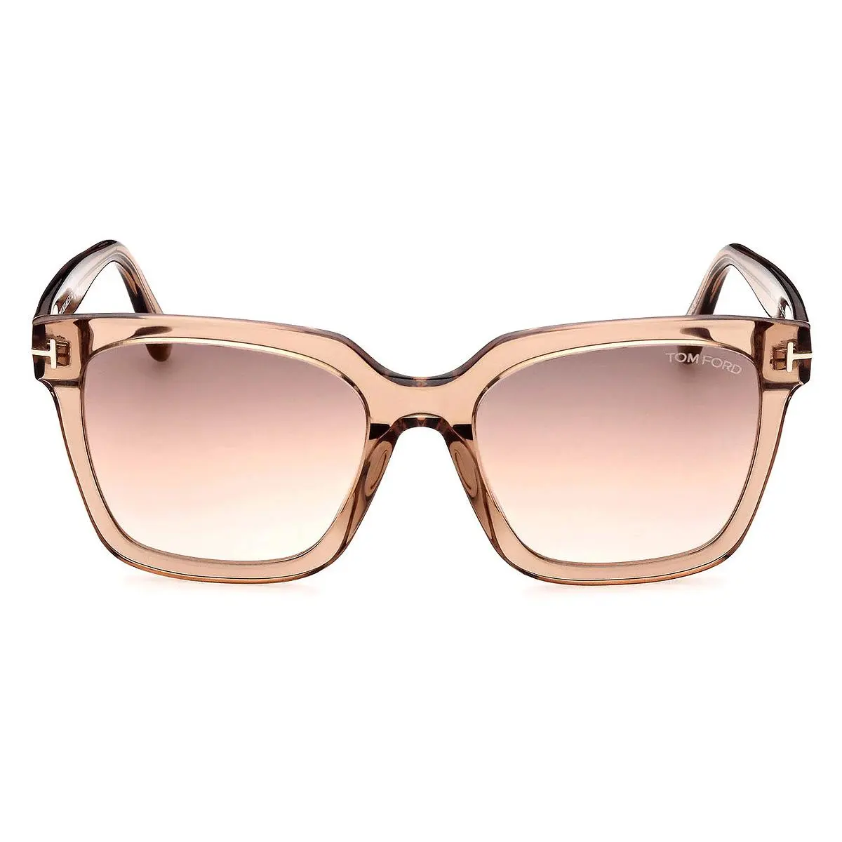 FT0952 Selby Sunglasses Shiny Rose Champagne Gradient Brown 55mm by Tom Ford