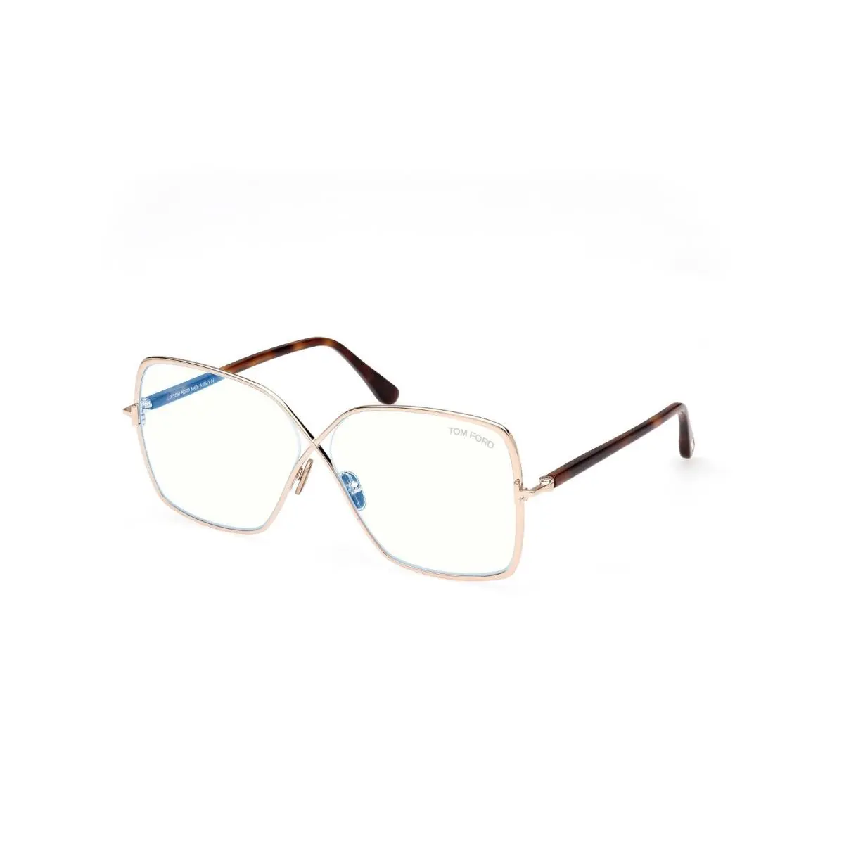 FT5841-B 028 Shiny Rose Gold/clear Blue Light Block 59mm Eyeglasses by Tom Ford