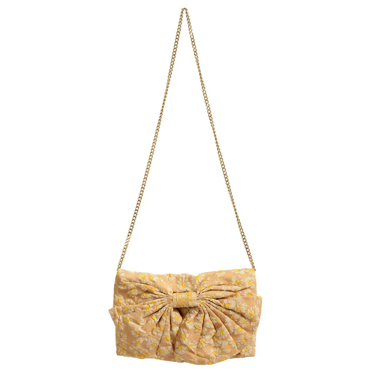 Red Valentino Women`s Daisy Print Bow Decorated Clutch Shoulder Bag