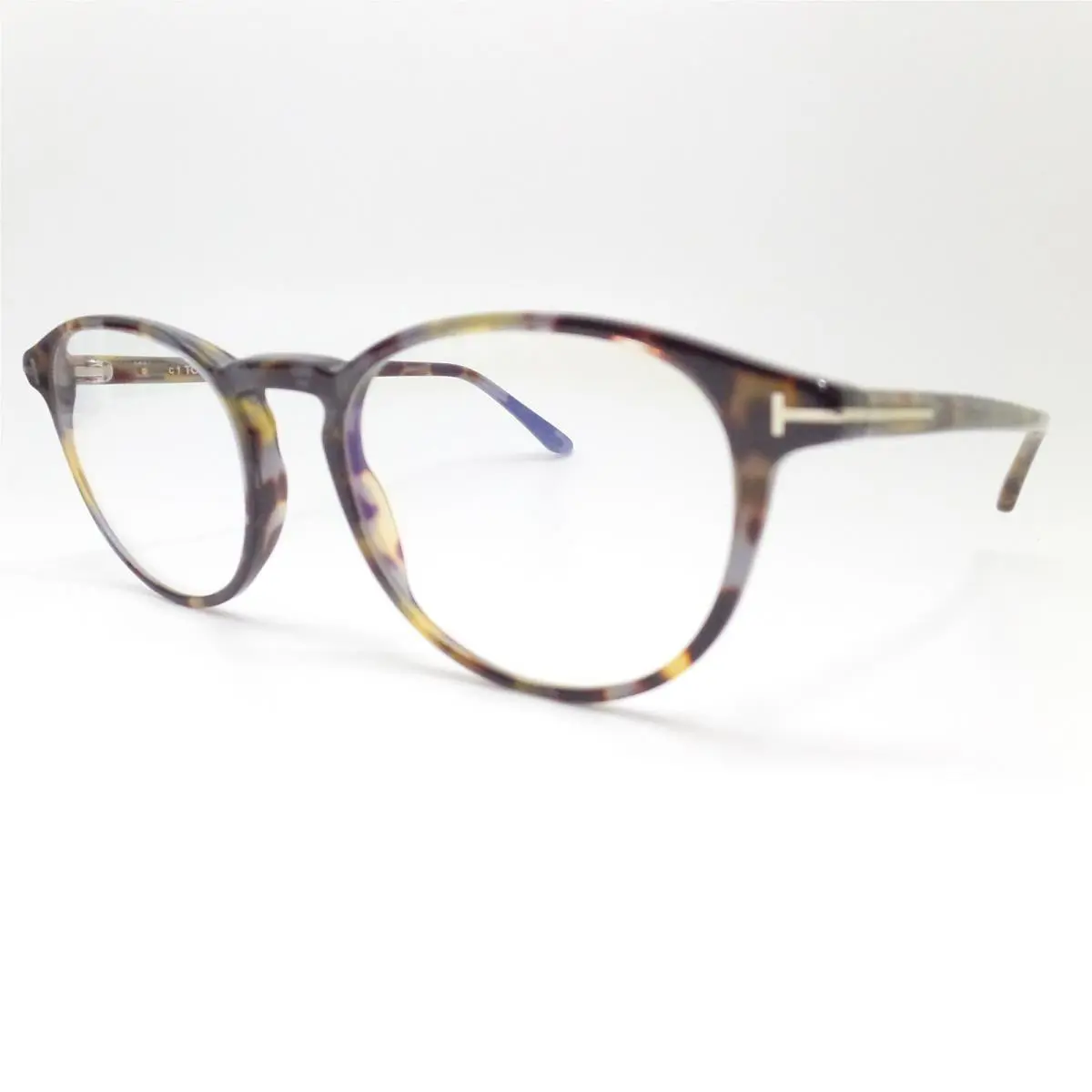 Tom Ford 5803 055 51mm Shiny Vintage Grey Havana Blue Block Frames