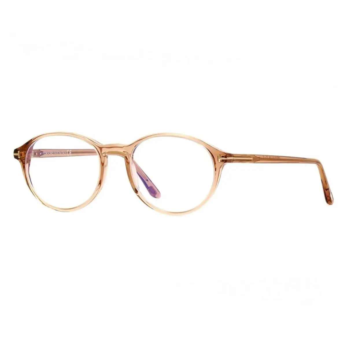 Tom Ford FT5753-B 045 Transparent Brown/clear Blue Light Block 51MM