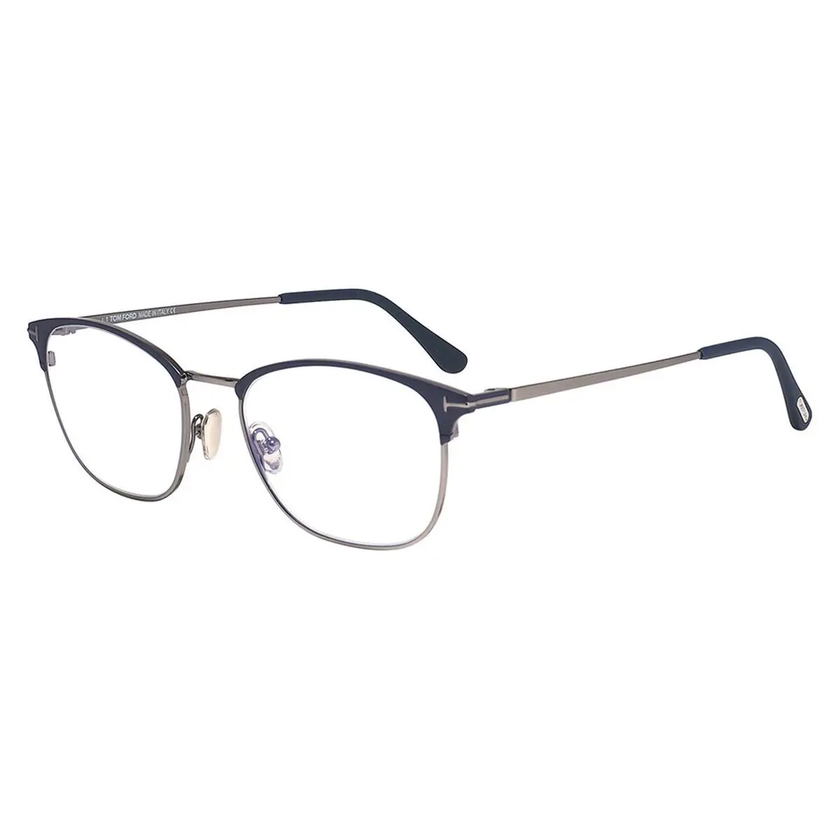 Tom Ford FT5750-B 091 Matte Blue/shiny Dark Ruthenium/clear Blue Light