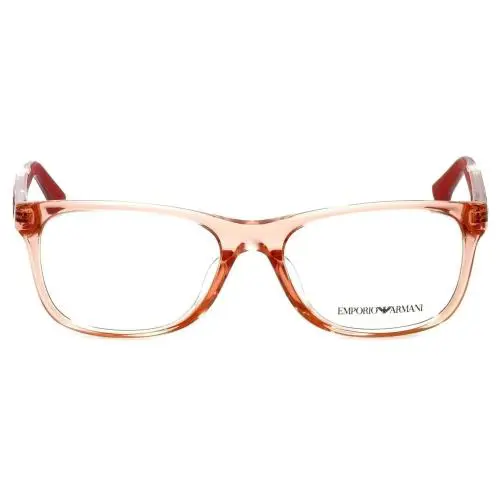 Emporio Armani Designer Reading Glasses EA3001F-5070-52 in Peach Transparent 52m Frame Only (Demo Lens)