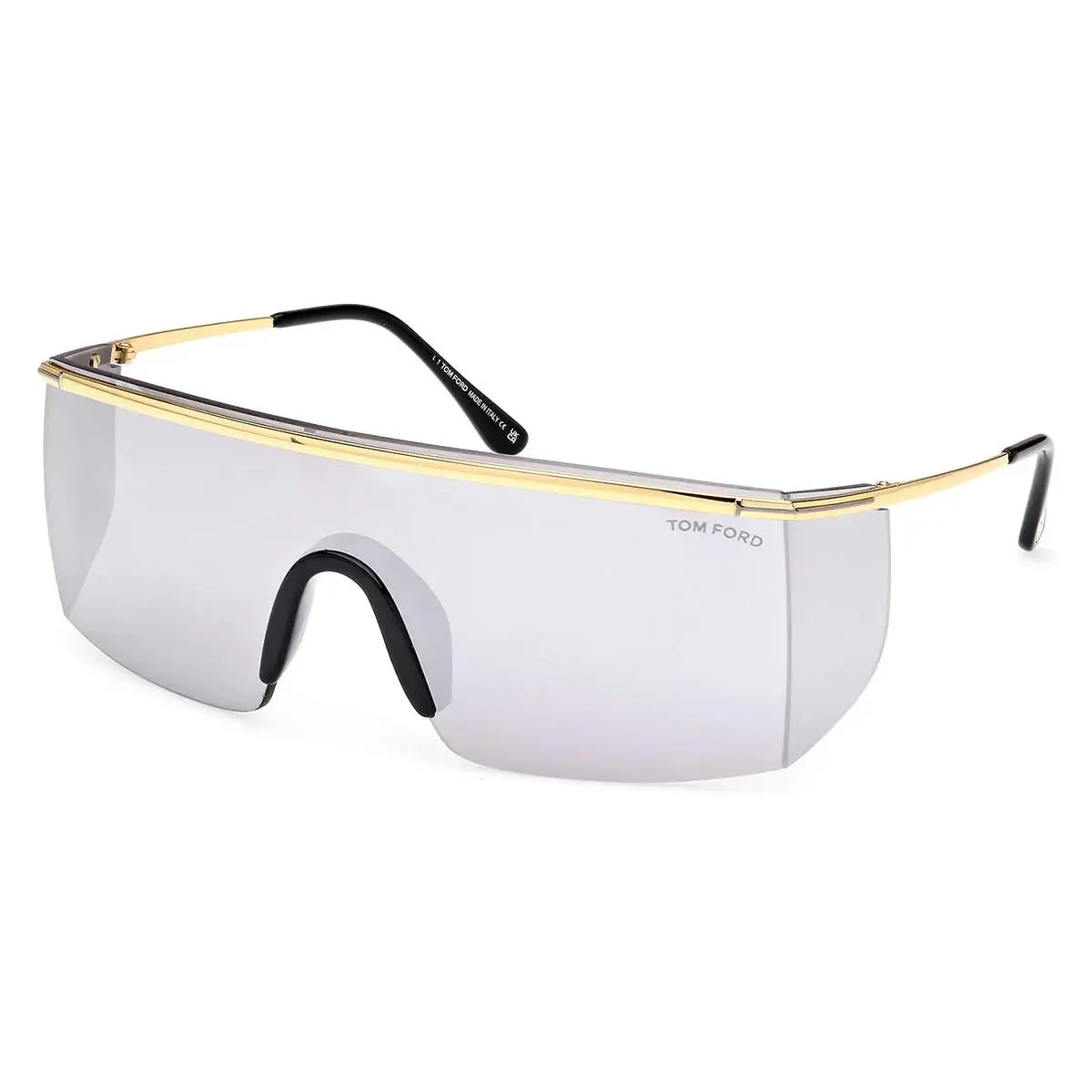 Tom Ford FT0980/S 30C Pavlos-02 Sunglasses Gold Frame Silver Mirrored Lenses