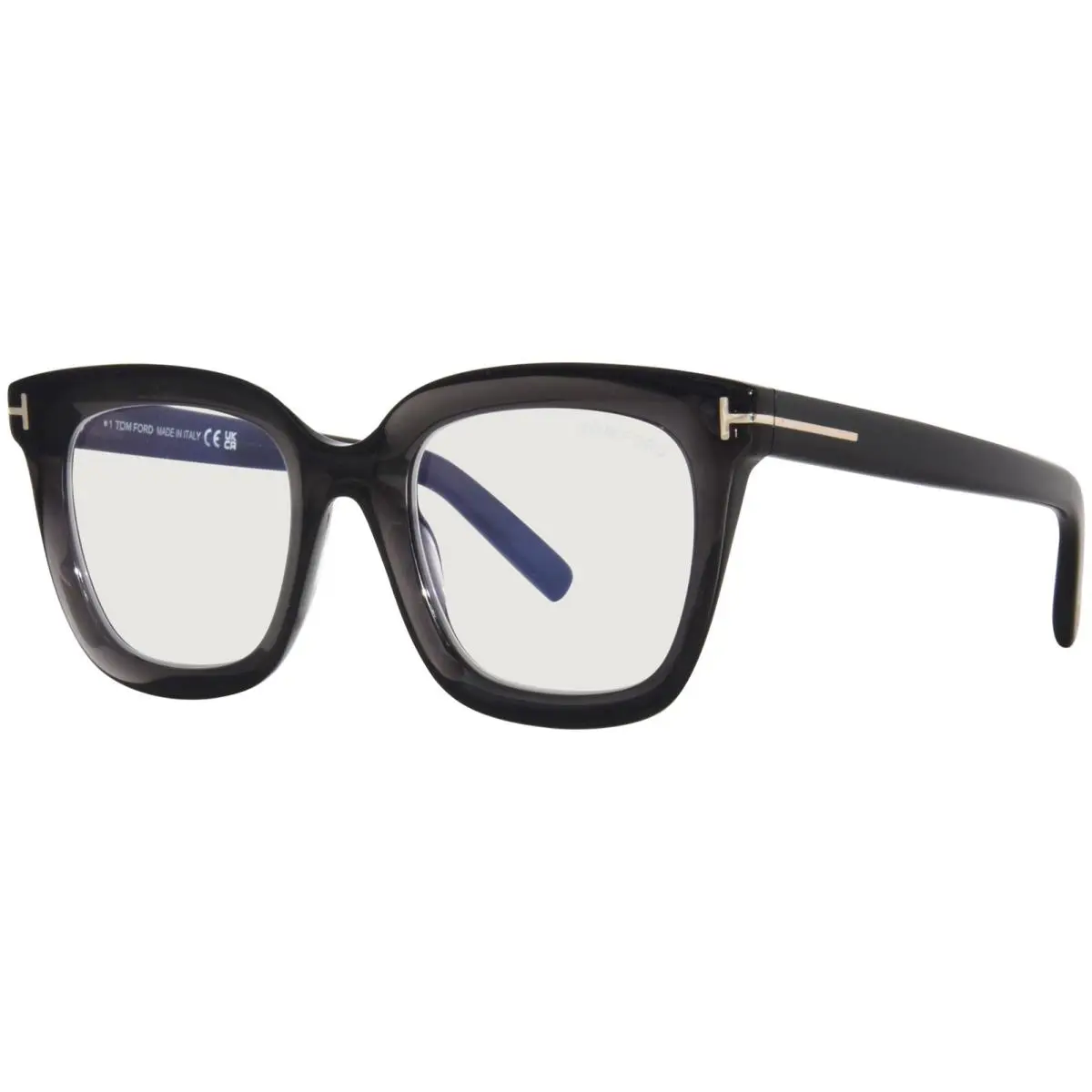 TF5880-B 020 Eyeglasses Women`s Transparent Dark Grey Full Rim 51mm by Tom Ford
