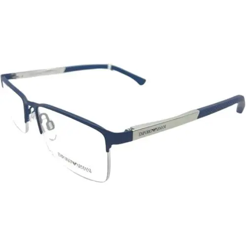 Rectangle Man Eyeglasses 0EA1041 3094 55mm Rubber Black by Emporio Armani