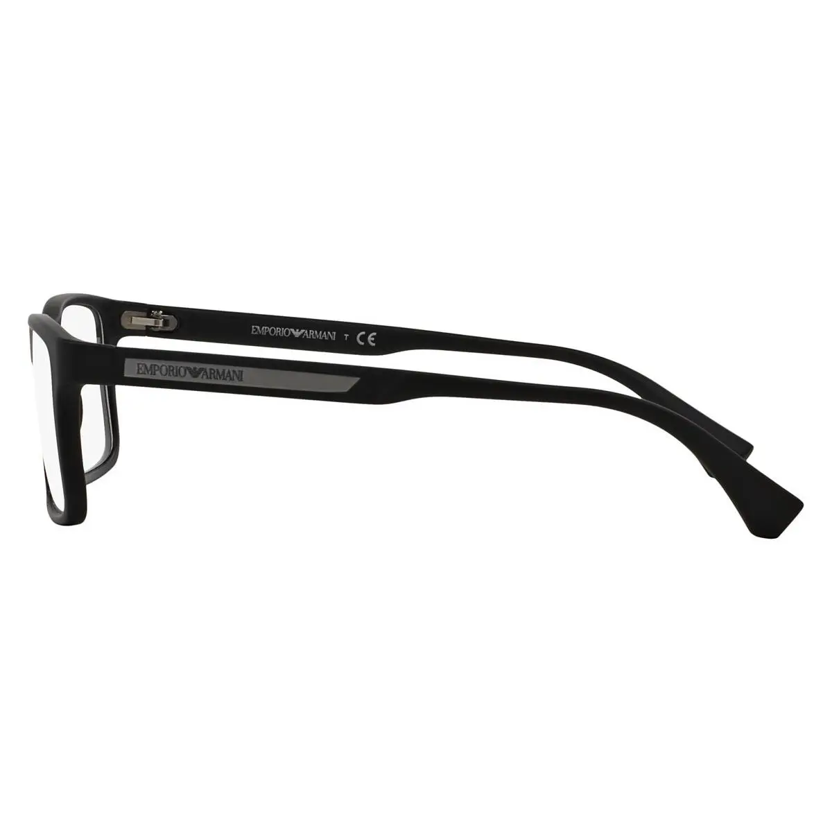 Emporio Armani Rectangle Man Eyeglasses 0EA3038 5063 56mm Rubber Black